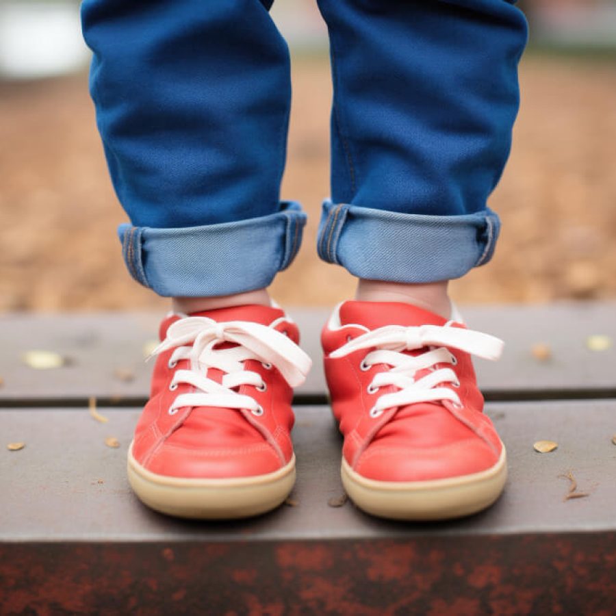 teaching how to tie a shoe