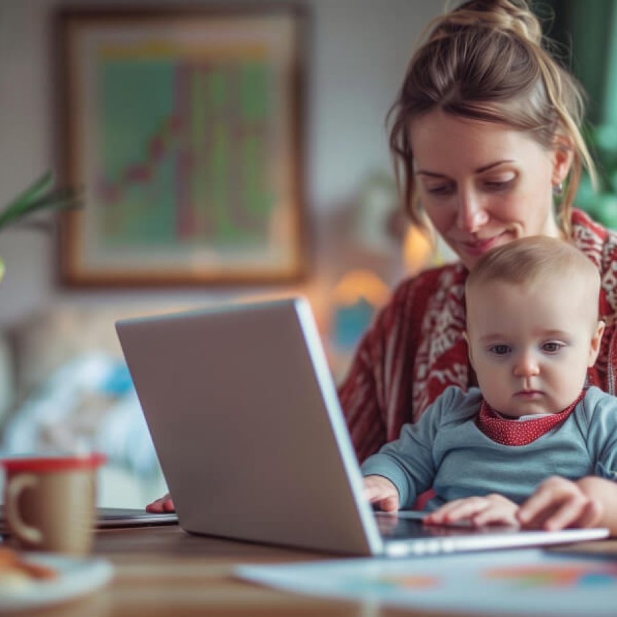 working from home with infant